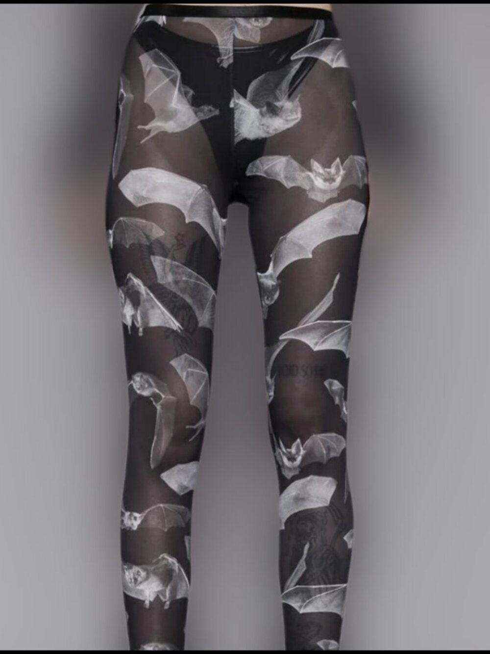Dolls Kill Deadly Echo Mesh Bat Leggings Small